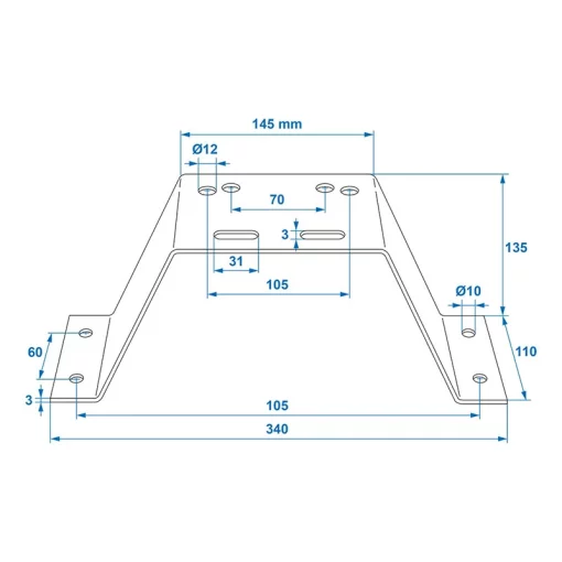 Verzinkte reservewielhouder