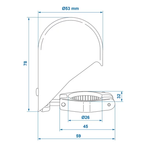 Trekhaakdop Chroom metaal opklapbaar